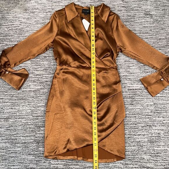 NWT LINE & DOT Bella Mini Dress In Camel Small Revolve - Picture 8 of 14